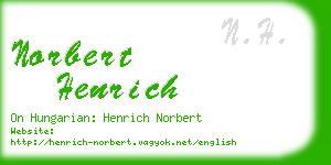 norbert henrich business card